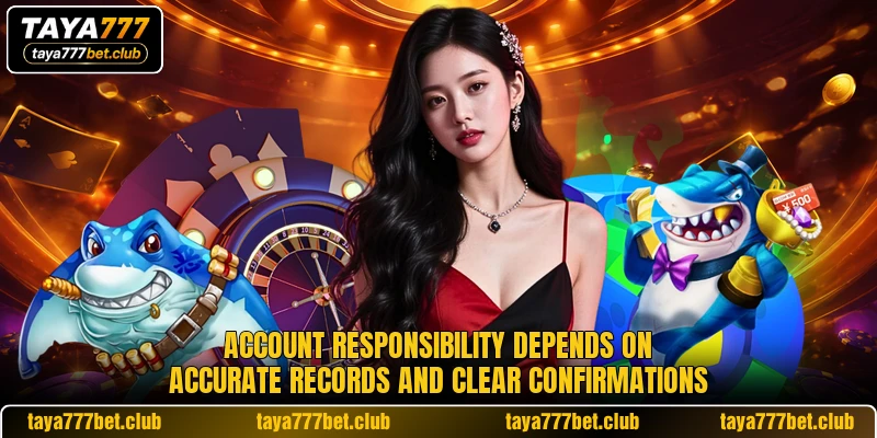 Account responsibility depends on accurate records and clear confirmations Account responsibility depends on accurate records and clear confirmations
