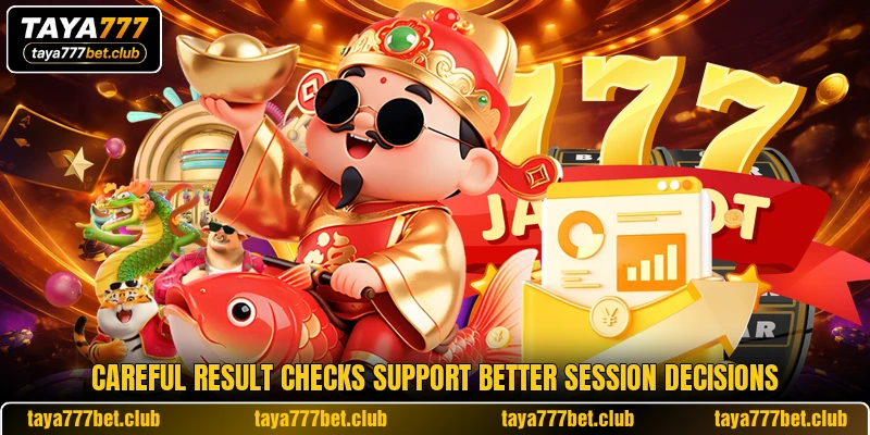 Careful result checks support better session decisions Careful result checks support better session decisions