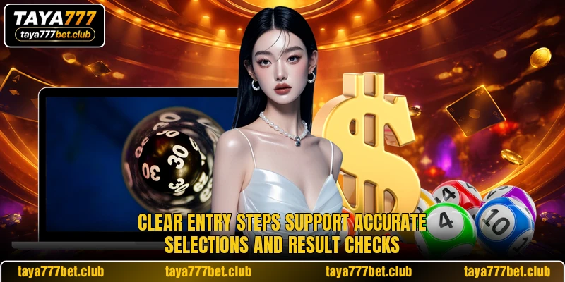 Clear entry steps support accurate selections and result checks Clear entry steps support accurate selections and result checks