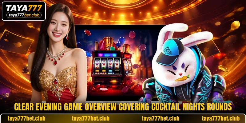 Clear evening game overview covering Cocktail Nights rounds Clear evening game overview covering Cocktail Nights rounds