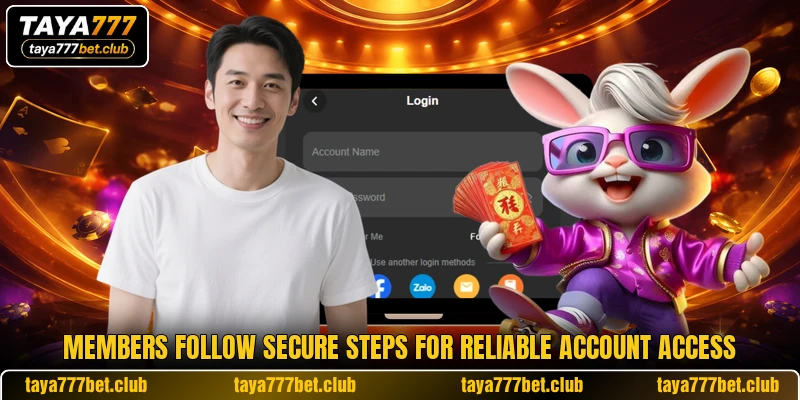 Members follow secure steps for reliable account access