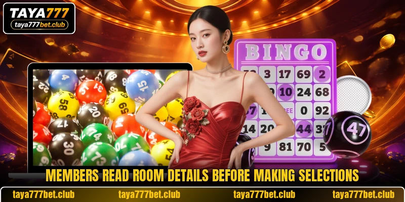 Members read room details before making selections Members read room details before making selections
