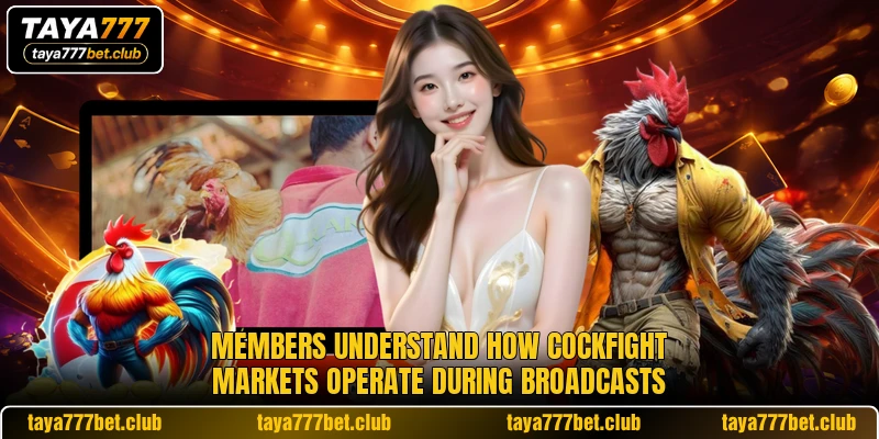 Members understand how cockfight markets operate during broadcasts Members understand how cockfight markets operate during broadcasts