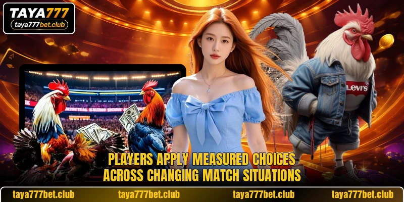 Players apply measured choices across changing match situations Players apply measured choices across changing match situations