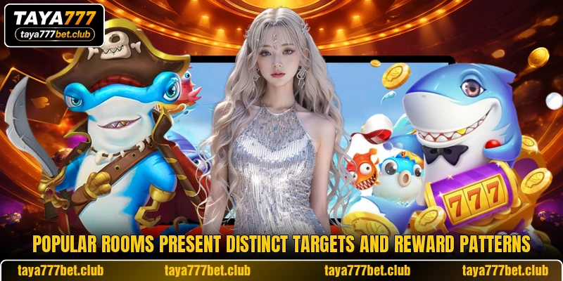 Popular rooms present distinct targets and reward patterns Popular rooms present distinct targets and reward patterns