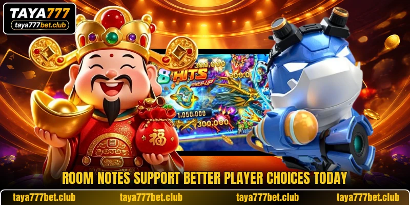 Room notes support better player choices today Room notes support better player choices today