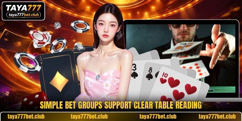 Simple Bet Groups Support Clear Table Reading