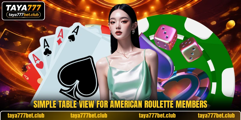 Simple table view for American Roulette members Simple table view for American Roulette members