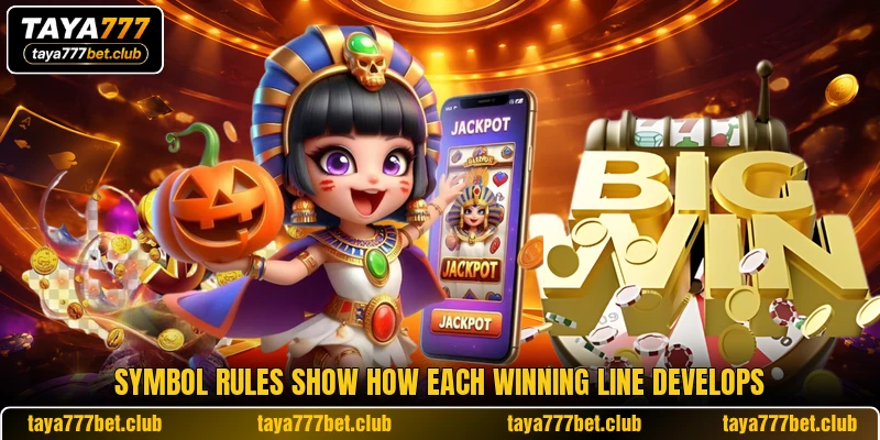 Symbol rules show how each winning line develops Symbol rules show how each winning line develops