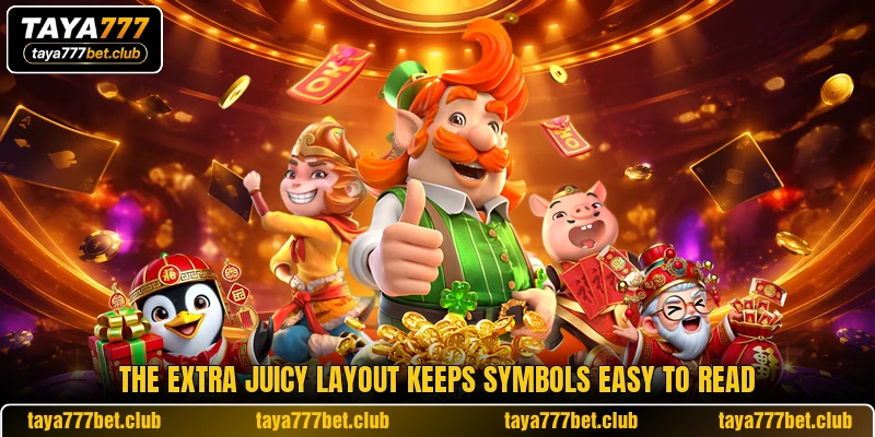 The Extra Juicy layout keeps symbols easy to read The Extra Juicy layout keeps symbols easy to read